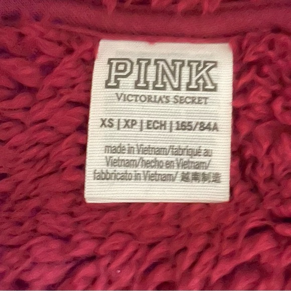 Victorias Secret Fleece Sweater Women Small Pullover 1/4 Zip Soft Maroon - Picture 2 of 4